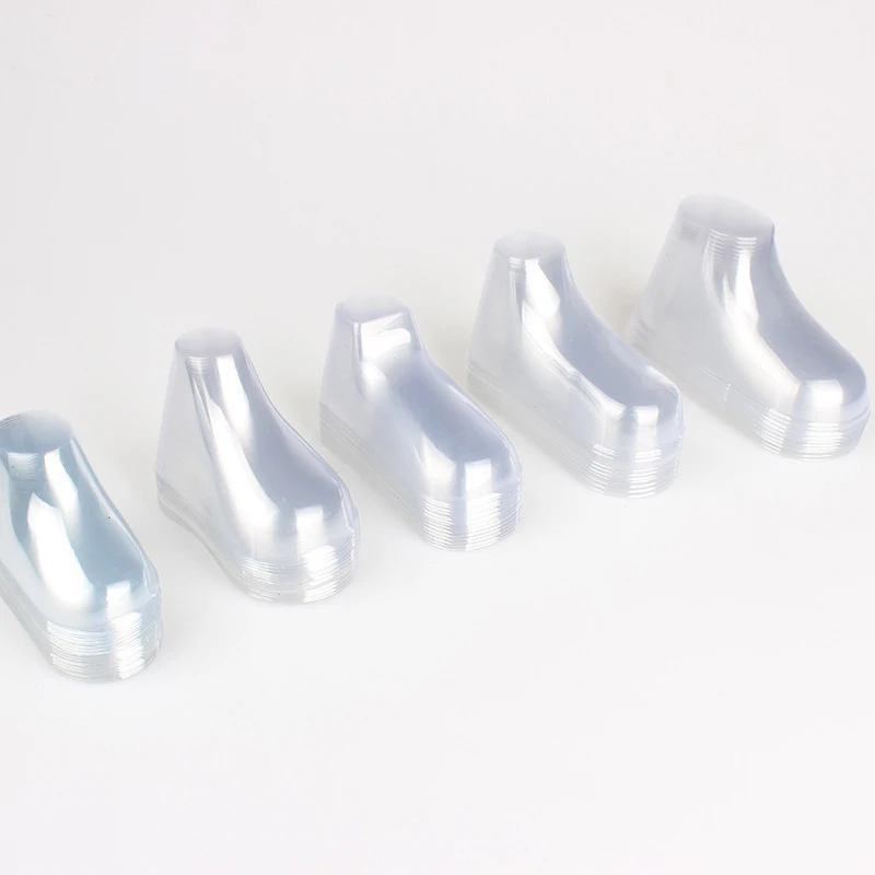 10PCS Clear PVC Child Booties Showcase Support Frame Feet Plastic Shoe Mold Baby Shoe Stretcher Socks Display Stand 5