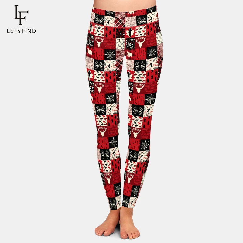 

Леггинсы LETSFIND женские высокоэластичные, модные штаны для фитнеса в клетку, с цифровым принтом диких животных, для походов и отдыха