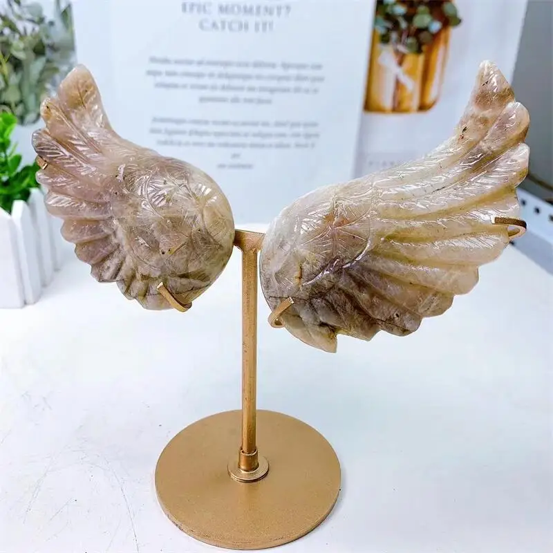 

Natural Angel Selenite Wings Crystal Carving Healing Fashion Home Decoration Birthday Present Romantic Holiday Gift 1pair