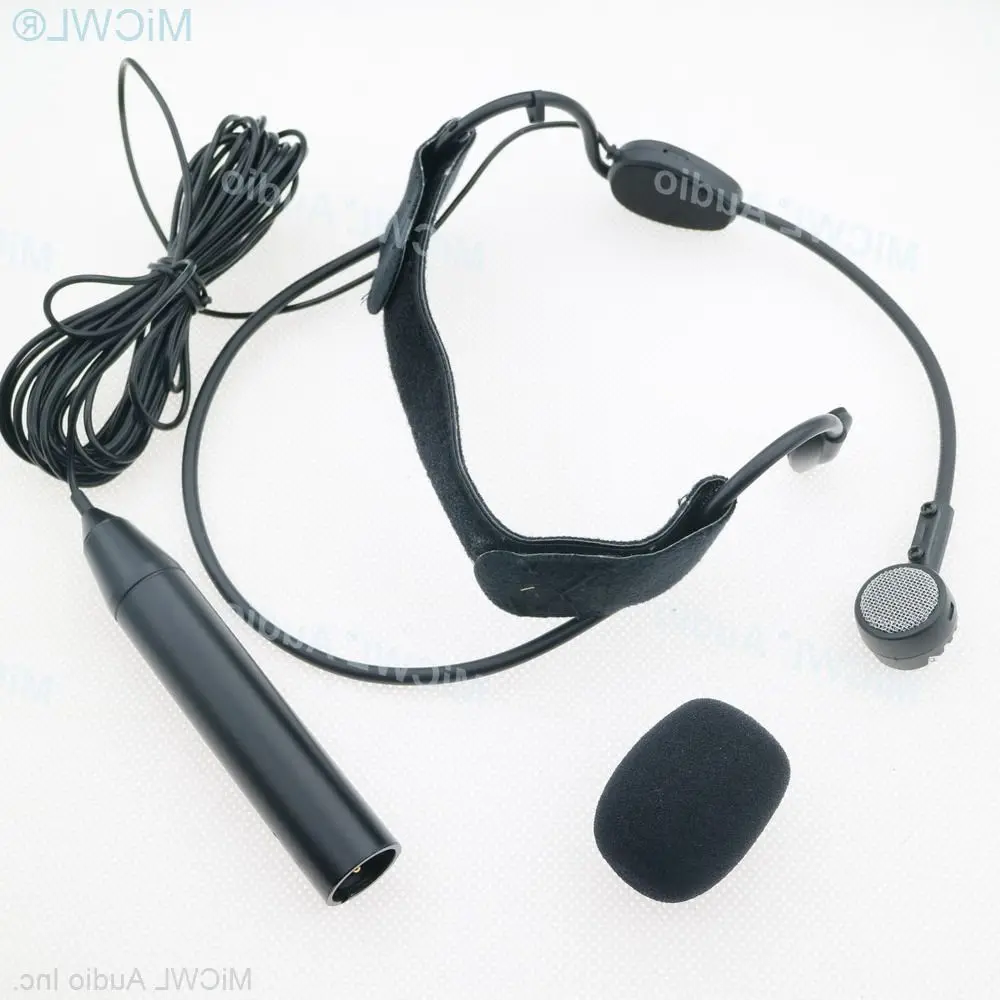 

Professional ME3 XLR 3Pin Condenser Dynamic Capsule Headset Microphone Phantom Power Head wear Mic For Mixer Amplifier 5m cable