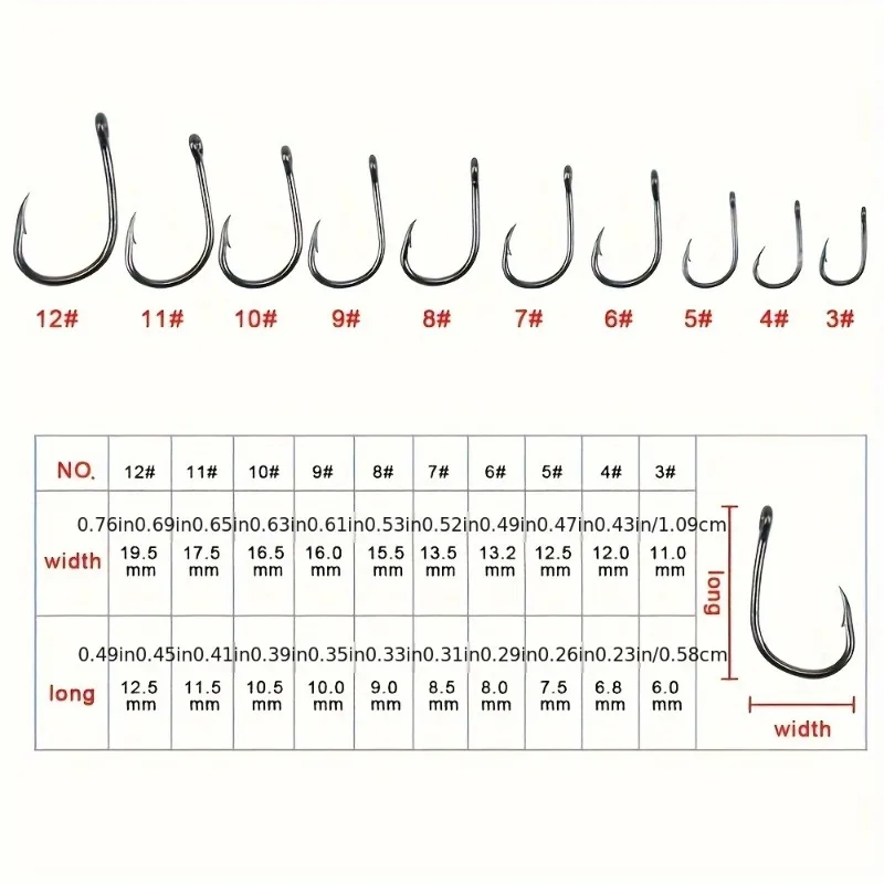 500Pcs Strong Silver Circle Fishhooks 6