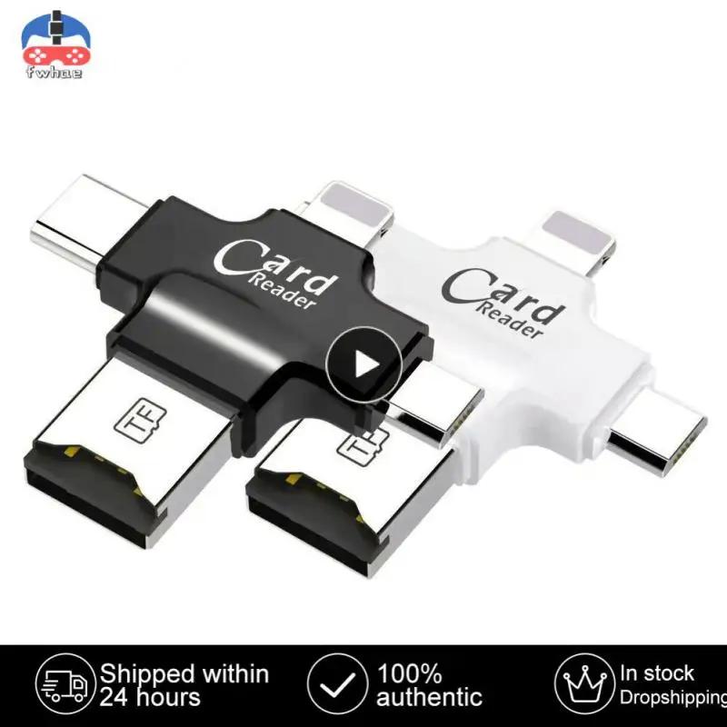 

Многофункциональный кардридер 4 в 1, Type-c/Micro USB/USB 2,0, все в 1