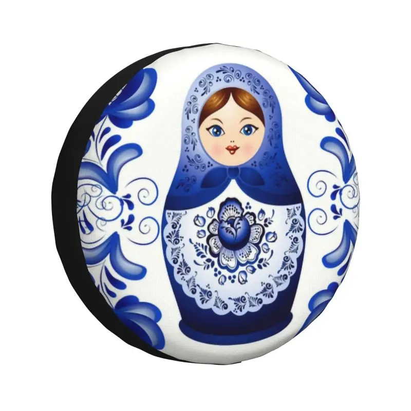 

Matryoshka Doll Russia Spare Wheel Cover for Jeep Hummer 4WD Trailer Custom Russian Folk Art Tire Protector 14" 15" 16" 17" Inch