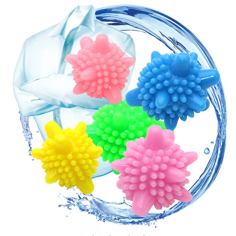 5Pcs Laundry Balls Reusable For Household Washing Machine Clothes Anti-knot Softener Remove Dirt Clean PVC Solid Washing Balls