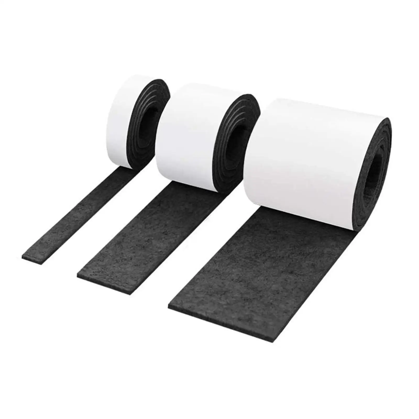 2Pcs Self Adhesive Furniture Felt Strips DIY Shape Sliding Pad Tape Felt  Tape Polyester Felt Strip Roll Black Floor Protector - AliExpress