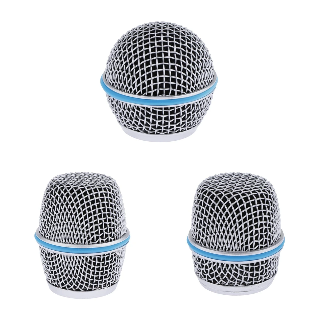 Microphone Replacement Head Steel Mesh Handheld Microphone Grill Mesh Head Fits Shure Beta 57A 58A 87A wireless microphone acoustic microphone pickup