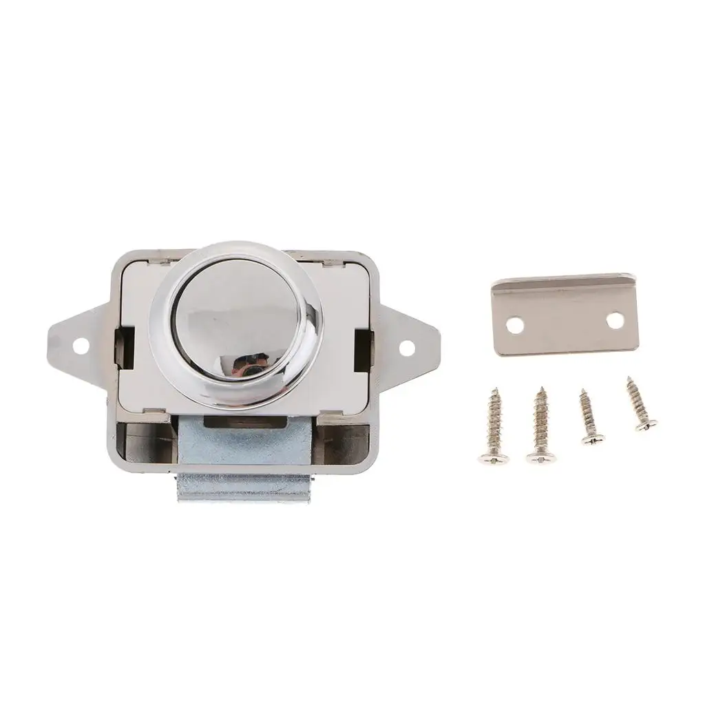 

PUSH BUTTON CATCH LOCK CUPBOARD DOOR KNOB for CAMPERVAN MOTORHOME