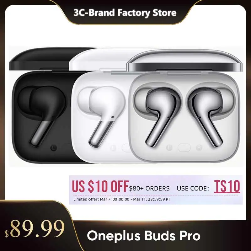 Оригинальные беспроводные наушники OnePlus Buds Pro с функцией адаптивного