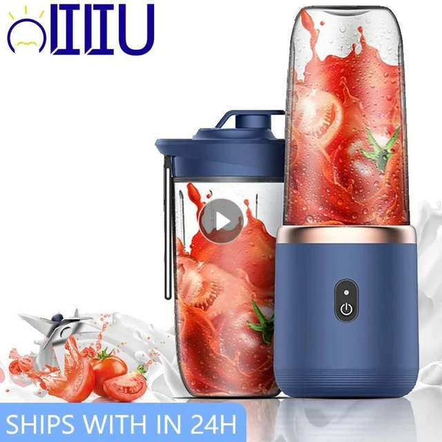 Small Electric Juicer 6 Blades Portable Fruit Juice Cup Automatic