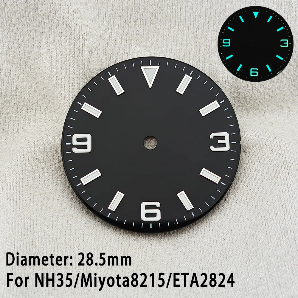 Smooth Green Luminous Watch Dial – 28.5mm Replacement Accessory