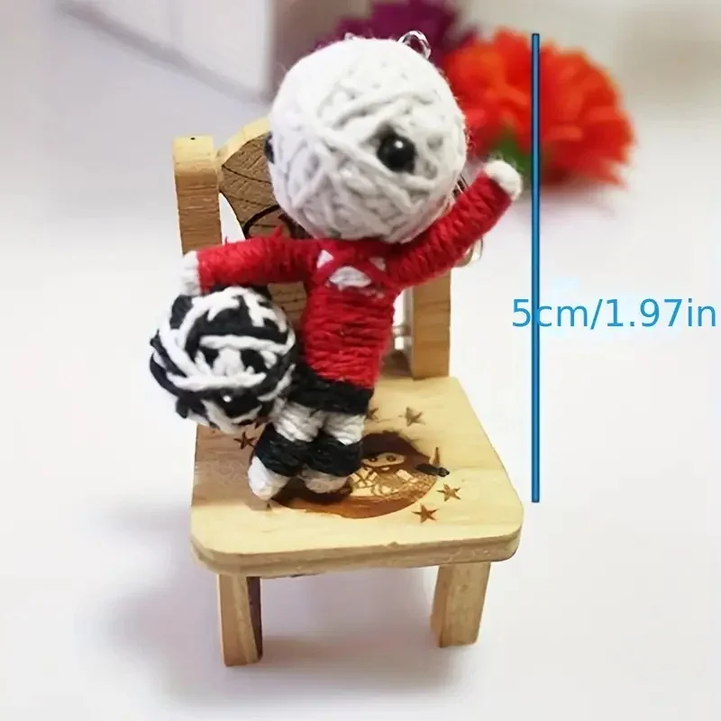 5/20PCS Voodoo Doll Keychain, Halloween Scray Voodoo Dolls