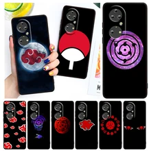 

Hot Japanese Naruto LoGo For Huawei P50 P40 P30 P20 Pro Plus P10 P9 P8 Lite 2019 2017 RU E Mini Black Funda Capa Phone Case