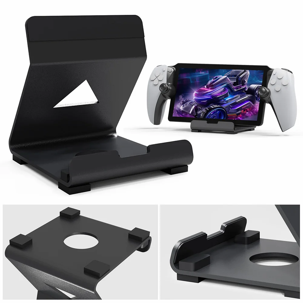 Supporto per console di gioco portatile da tavolo Risparmia spazio Supporto per tablet con cuscinetto in silicone antiscivolo per PS5 Portal Steam Deck ROG Switch
