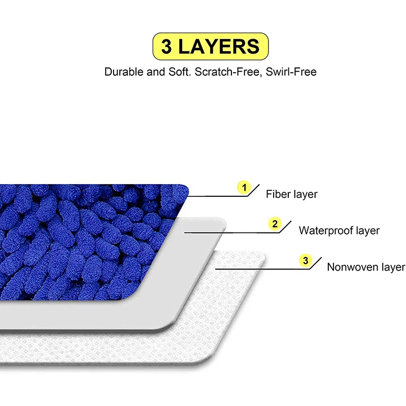 Car Washing Gloves Large Size Microfiber Wash Mitt for Car Cleaning Plush Chenille Ultra Absorbent Rag Sponge Kit Accessories
