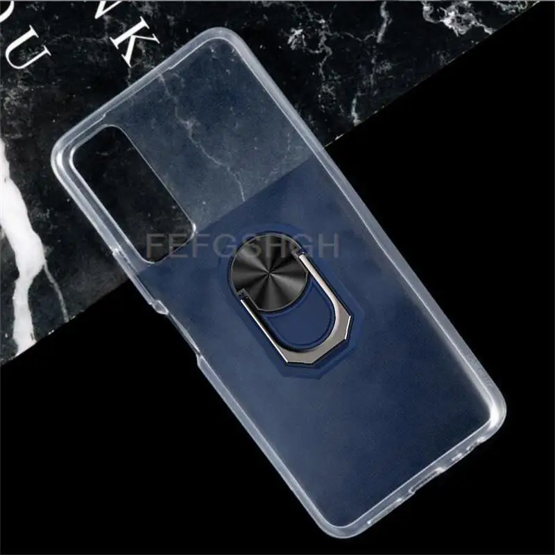 Enhanced Premium Finger Ring Soft TPU Silicone Phone Case, Protective Back Cover