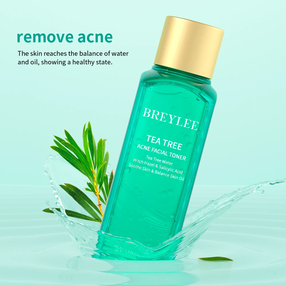 BREYLEE Facial Toner Tea Tree Essence Acne Removal Soothing Cleansing Oil Moisturizing