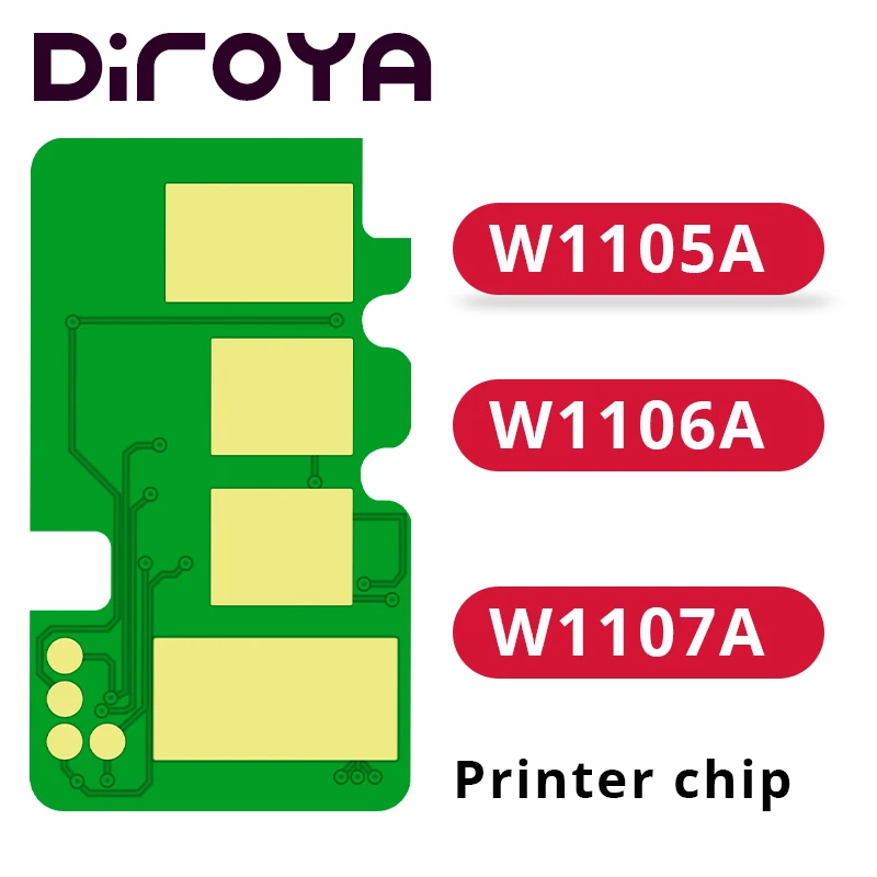 Chip de cartucho de tóner para impresora HP, Chips de rendimiento de 20  piezas, 2K, W1105A, W1106A, W1107A, 105A, 106A, 107A, HP Laser 107, 107w,  107r, 135 w, 135a, 135r, 137fnw|Chip de