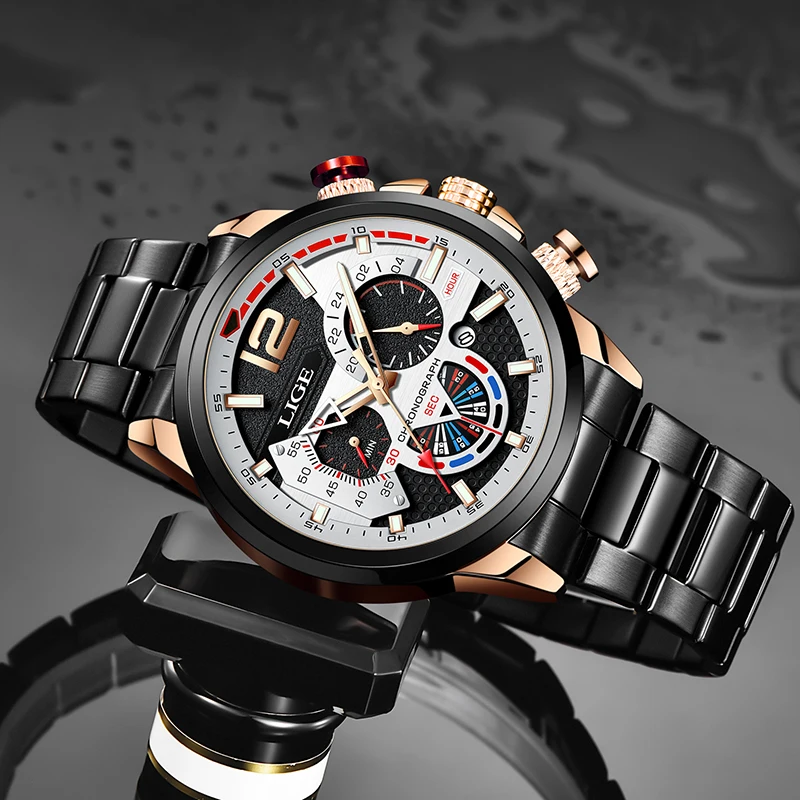 Chronograph Men Watch For Men Sport Casual Stainless Steel Luminous Wrist Watches for Male Creative Quartz Clock_voghion.com