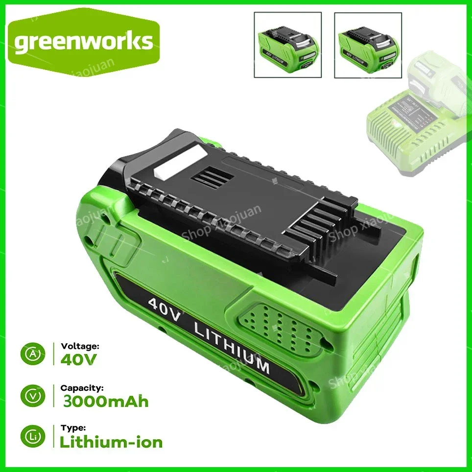 

40V GreenWorks 3000mAh Replacement Battery 29462 29472 40V 3.0Ah Tools Lithium ion Rechargeable Battery 22272 20292 22332 G-MAX