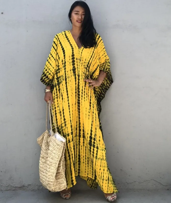 Fashion Casual Striped Print Long Dresses Women Bohemian V-neck Bat Sleeve Loose Slit Beach Dress Summer New Beachwear Vestidos 121 Fashion Casual Striped Print Long Dresses Women Bohemian V-neck Bat Sleeve Loose Slit Beach Dress Summer New Beachwear Vestidos