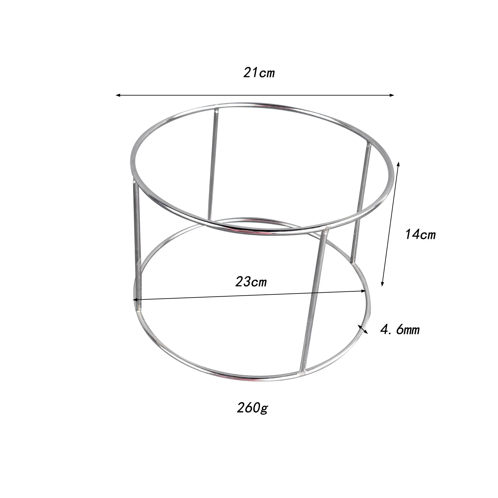 Supporto Per Pizza In Filo Metallico - 27x20x15 Cm - Torre Per Dessert, Frutti Di Mare, Cupcake E Antipasti - Foto 6
