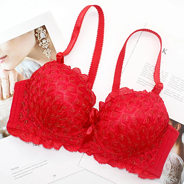 Sexy Underwear Women Wireless Gathered Comfort V Lace Brassiere Push Up  Lingerie Bralette For Women Seamleass Bras AB Cup Bra - AliExpress