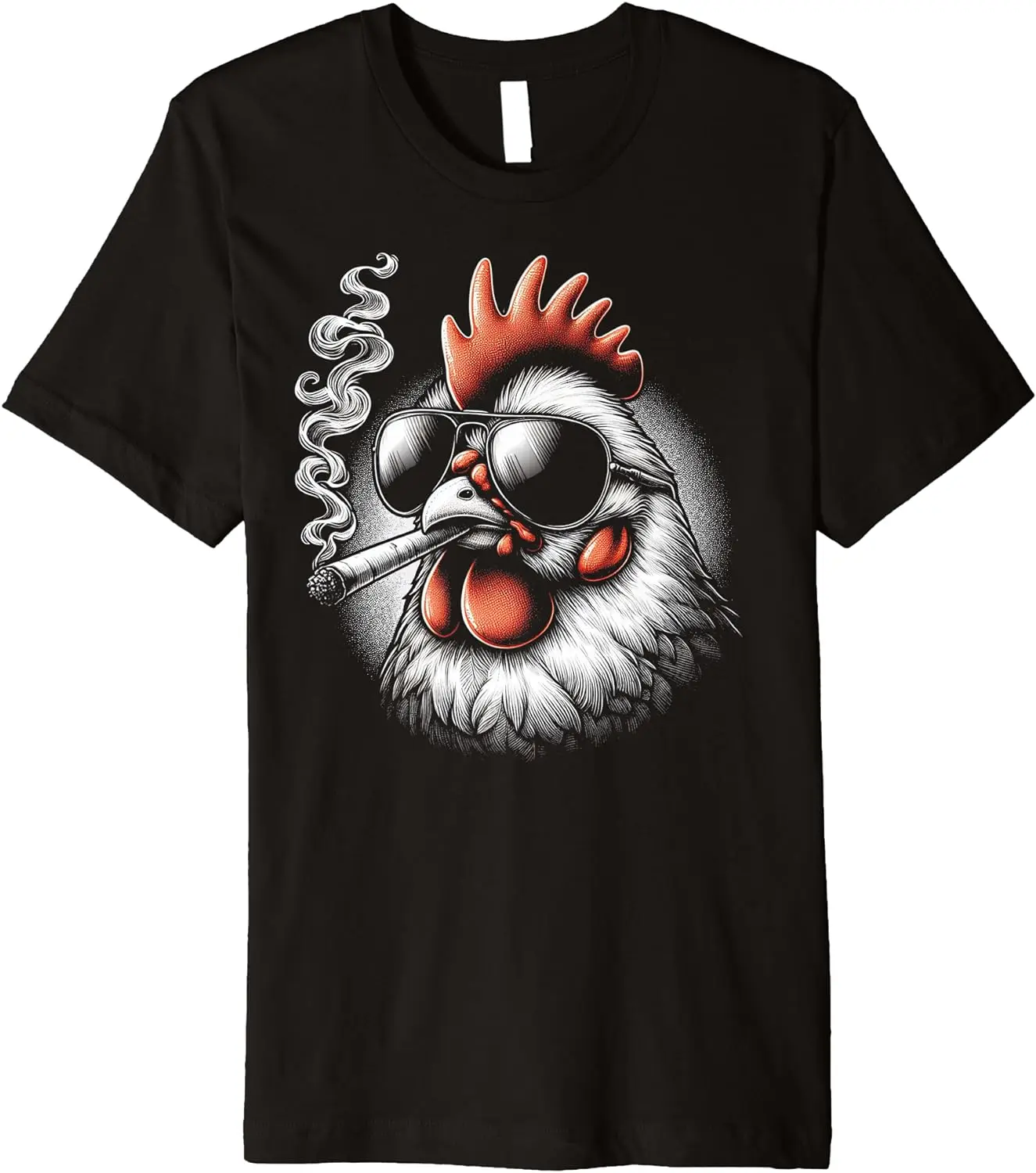 

Total Solar Eclipse April 8 2024 Chicken Smoking Sunglasses Premium T-Shirt