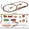 Electronic Train Toy Set Car Railway And Tracks Steam Track Train Toys With Spray And LED Light Kids Birthday Gift 6