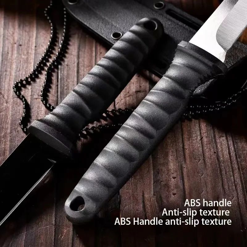 camping knife Outdoor pocket knife camping barbecue small straight knife sheath survival carry portable fruit