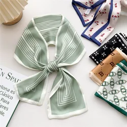 New Silk Scarves For Women Summer Fashion Headband Hair Tie Accessories Women's Bag Decorative Scarf With A Shirt Neckerchief