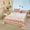 Cute Print Flat Bedsheet 100% Cotton Bed Linen Skin-friendly Flat Sheet Single/Double Sheets drap de lit (Pillowcase Need Order) 2