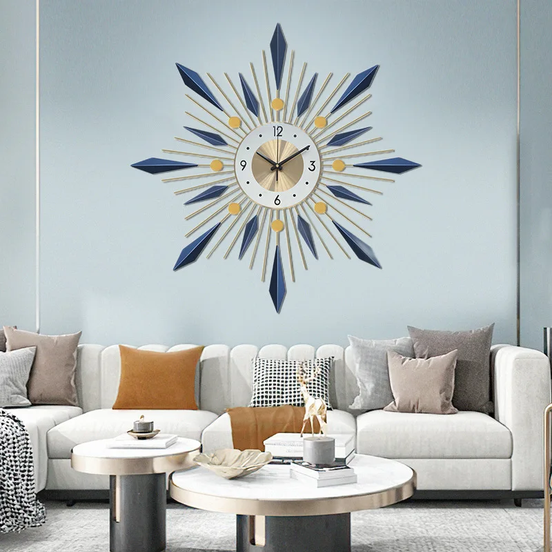 

Creative Art Light Luxury Wall Watch Wall Clock Living Room Home Clock Decoration Fashion Modern Simple Personality Clock