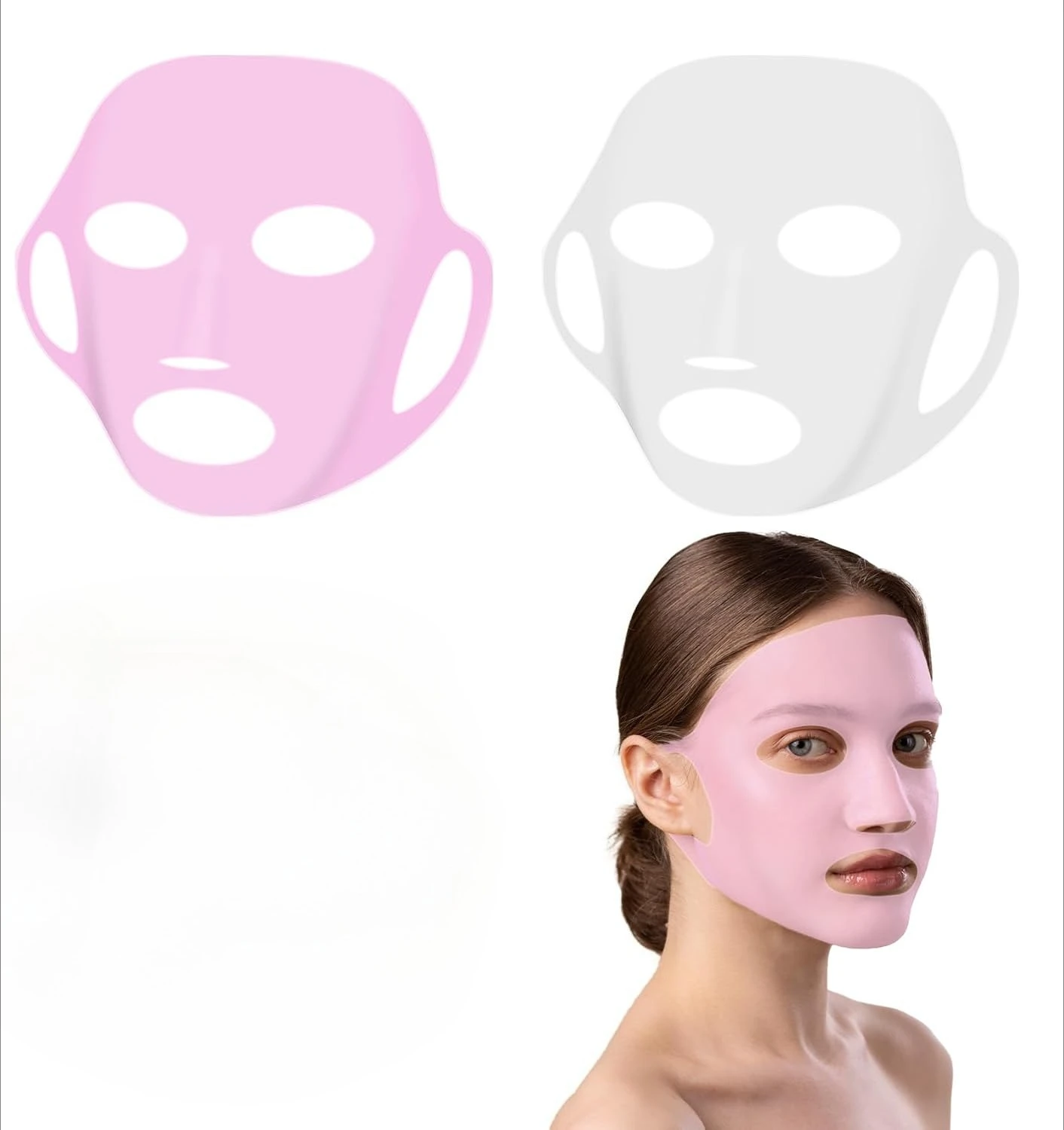 Silicone Reusable Face Mask Holder for Enhanced Skincare and Hydration Lock