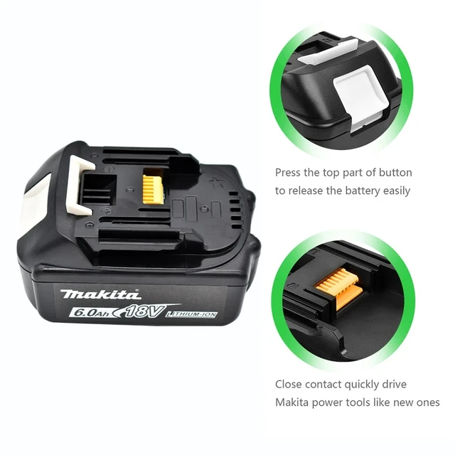 Makita 18v Battery 6.0ah Makita With Led Lithium Ion Replacement Bl1860b  Bl1860 Bl1850 Makita Rechargeable Power Tool Battery - Rechargeable  Batteries - AliExpress