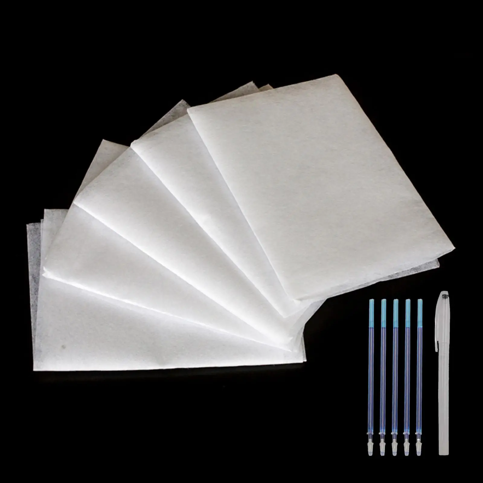Embroidery Stabilizer 5 Sheets 20x20" T Shirt Fabric Transfers Papers Water Soluble