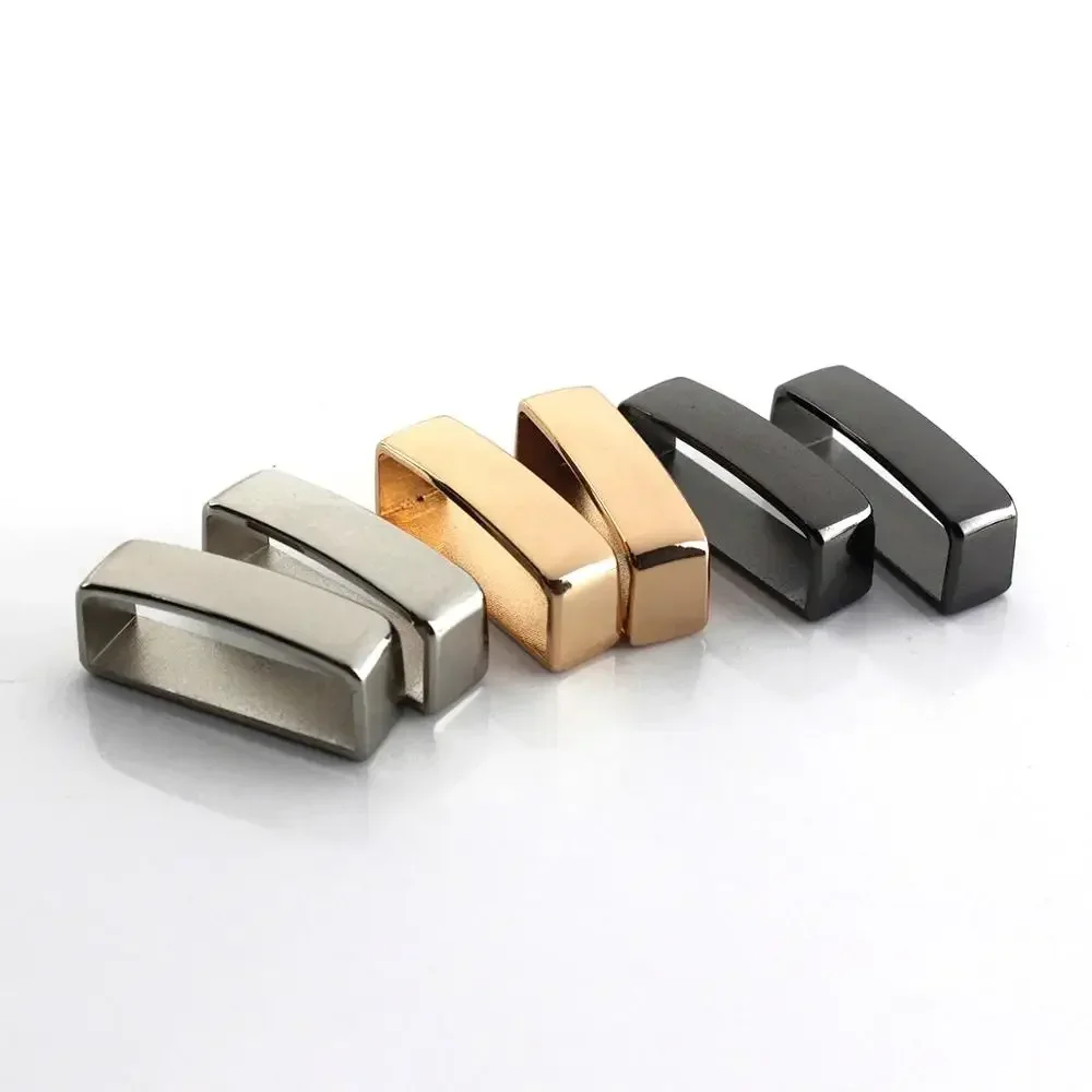 Metal D Ring Buckle 2Pieces Belt Keeper Metal D Shape Belt Strap Loop Ring Alloy Buckle Leather Craft DIY Parts Accessories