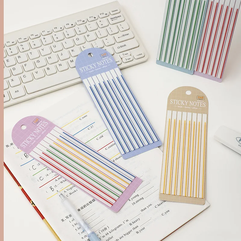 5Packs Transparent Sticky Notes Self-Adhesive Reading Book Annotation Notepad Bookmarks Memo Pad Index Tabs Cute 6