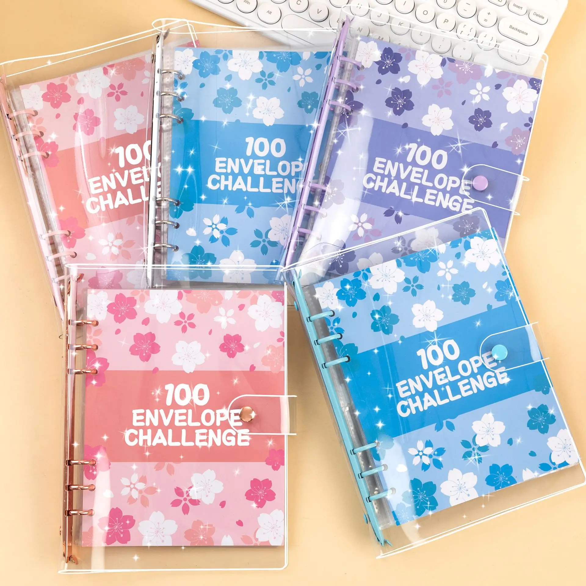 Budget Binder Notebook Savings Binder Budget Binder Cash Envelopes A5 Cherry Blossoms 100 Envelopes Money Saving Money Challenge Budget Binde Cash Envelopes Budget Planner Easy To Save