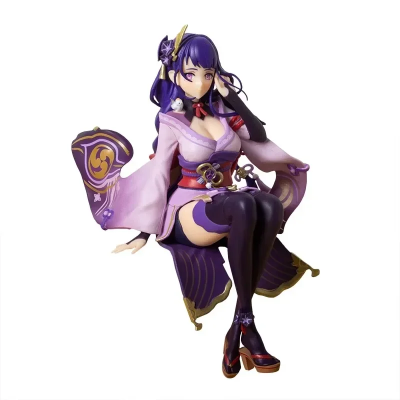 Genshin Impact Anime Figures Raiden Shogun 17cm Statue Gk Figurine Girls Model Doll Collection Room Decorate Toys Christmas Gift