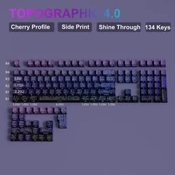 Polar Day PBT Double Shot Backlit Keycaps - 136 Key Set (Purple A 4.0-cherry)