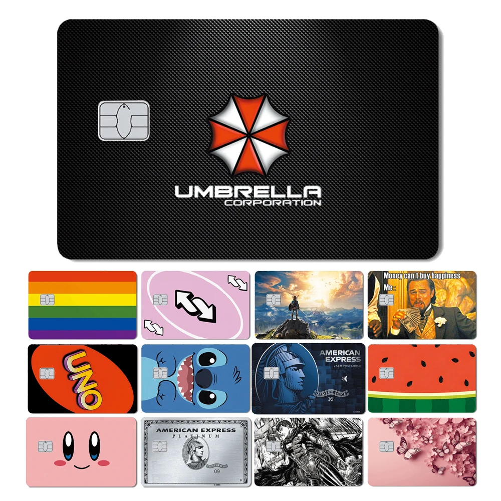 Ainime Pink Girl Rainbow Ring Watermelon Matte Film Cover Skin Sticker Per Carta Di Credito Bank Debit Bus Card