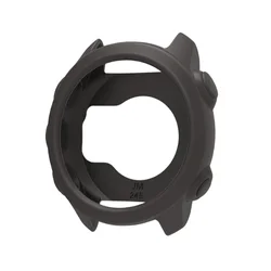 Silicone Protective Case with Strap for Smartwatch - Durable Shell Frame Cover (Dark gray only case)