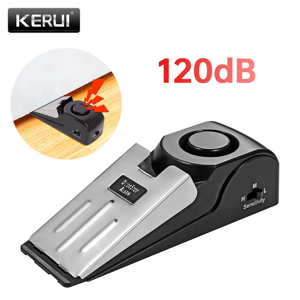 

120 DBObstruction Alarm Security Protection Wedge Shaped Door Residence Security By Alert Systerm For Home Dormitory Safety