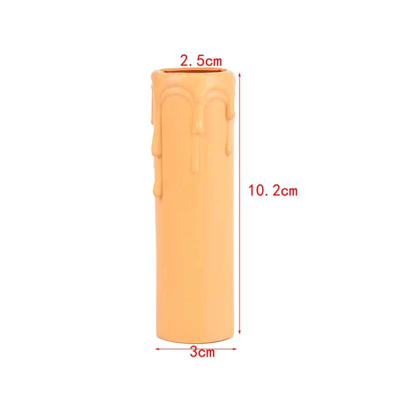 10Pcs Candle Lamp Holder Tube PVC Plastic Teardrop Candle Lamp Base Sleeve Bulb Base Cover