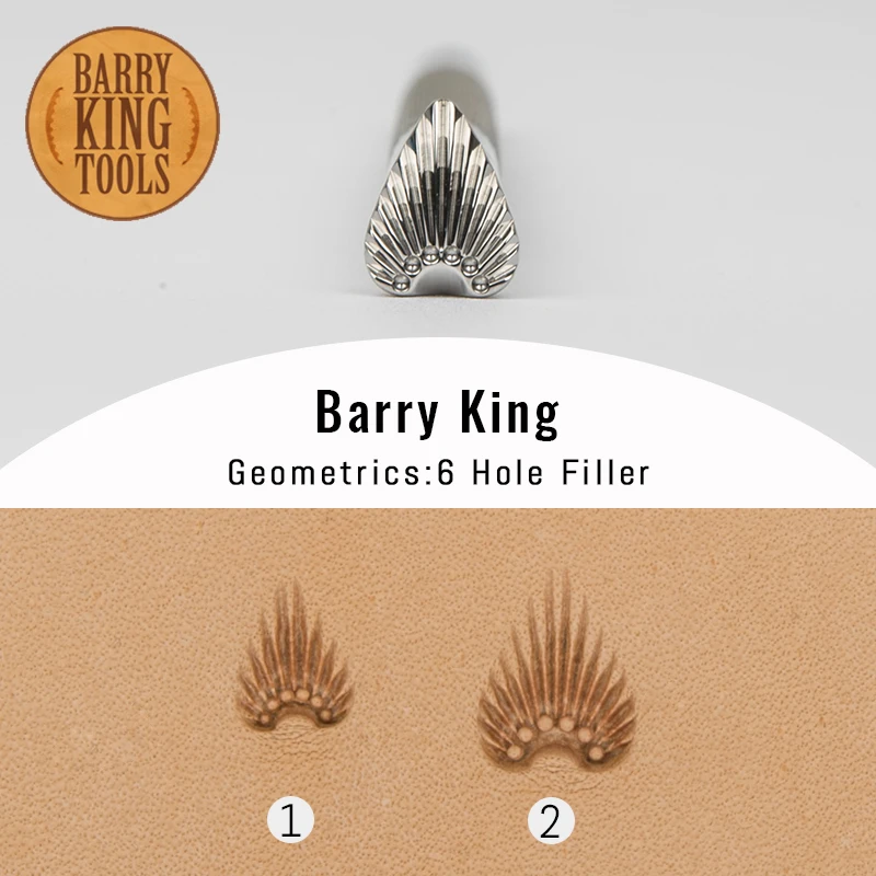 

Инструмент для резьбы по коже BARRY KING, геометрический наполнитель с 6 отверстиями, сделай сам, штампованные штампы ручной работы с тиснением, штампы из нержавеющей стали 304