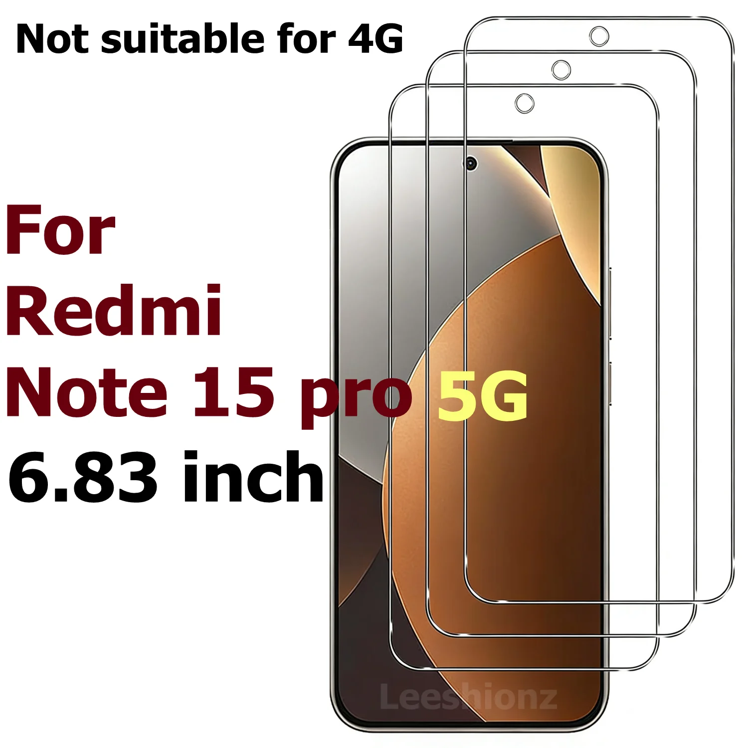 Premium Tempered Glass Screen Protector for Large Smartphones (6.83)
