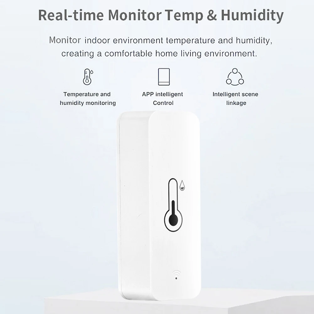 Temperature Humidity Monitor, WIFI Thermometer Hygrometer Multifunctional  Low Power Consumption For Greenhouse