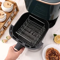 Stainless Steel Air Fryer Grill with Barbecue Stick Kitchen Air Fryer Rack 3 Layer Oven Cooking Vertical Grill with Skewers 3