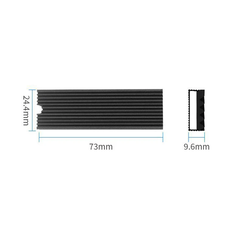 (CC44) 1세트 M2 2280 SSD 하드 디스크 알루미늄 방열판 열 패드가 있는 M.2 SSD NVMe 방열판용 방열 라디에이터