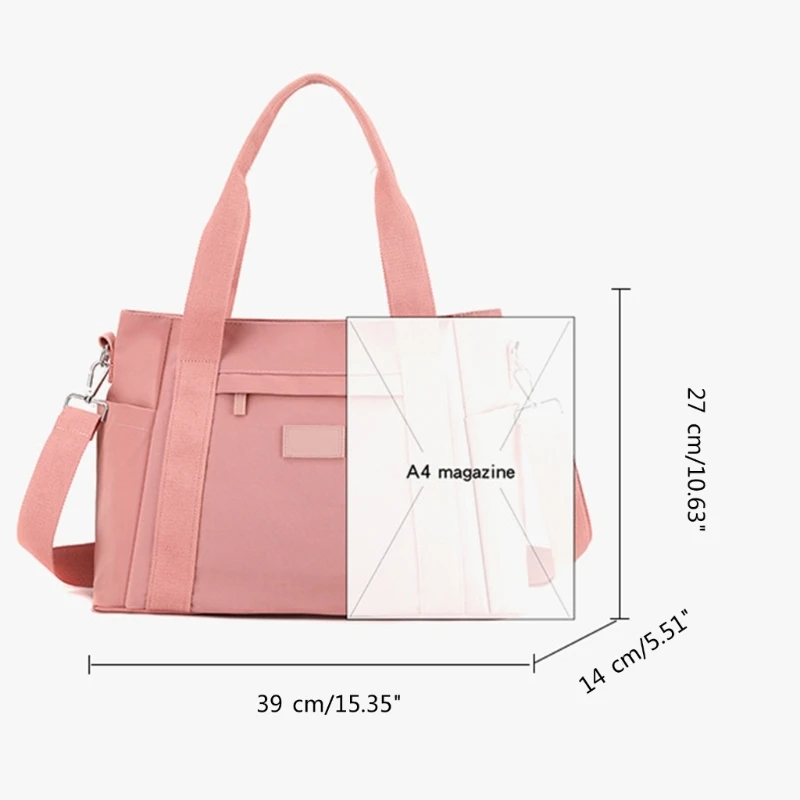 Convenient Nylon Handbag Zipper Closure Multi functional Shoulder Crossbody Bag